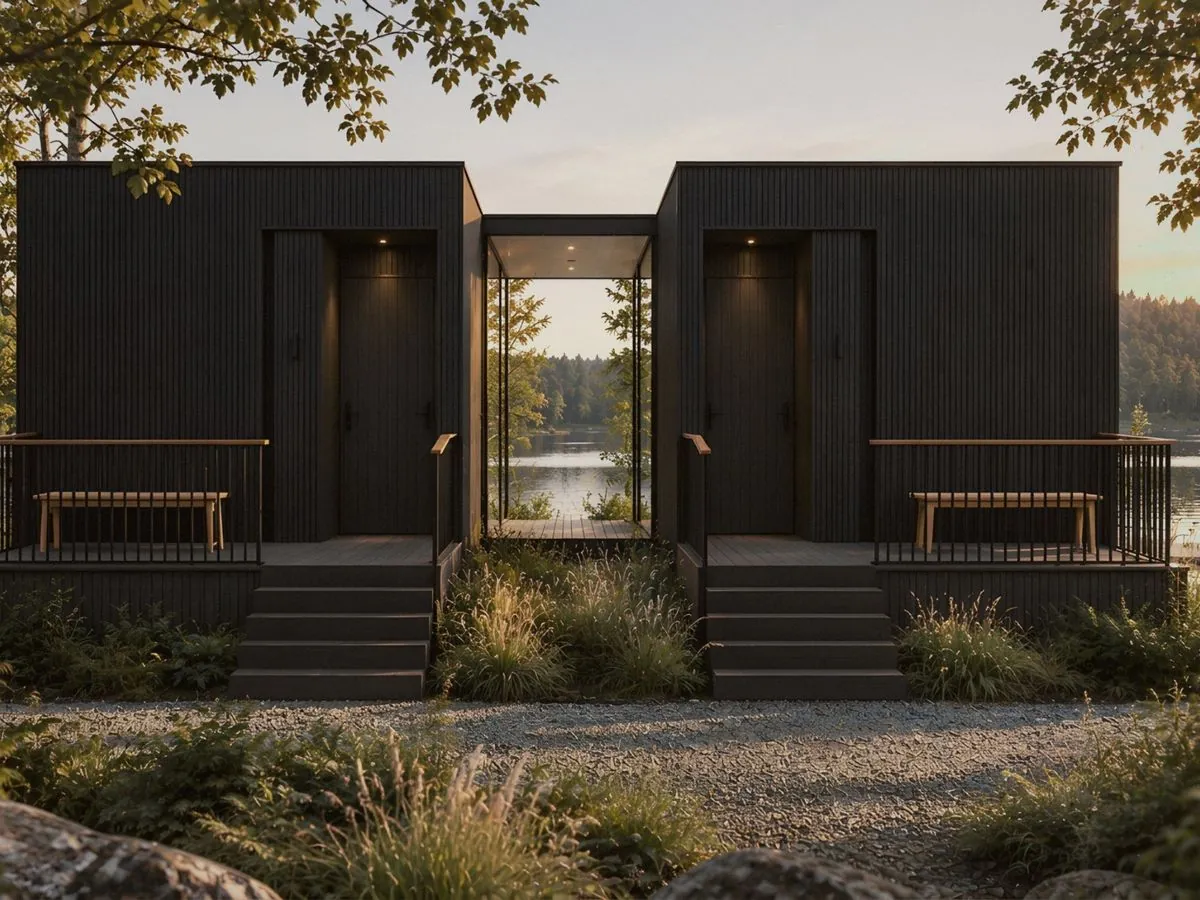 Two suites side by side at the lake